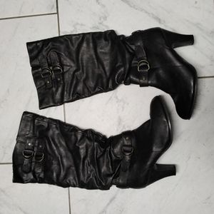 Buy 2prs🥿/$15.00 - Women's  Brown Knee-high Faux Leather Boots - sz 9.5 Medium